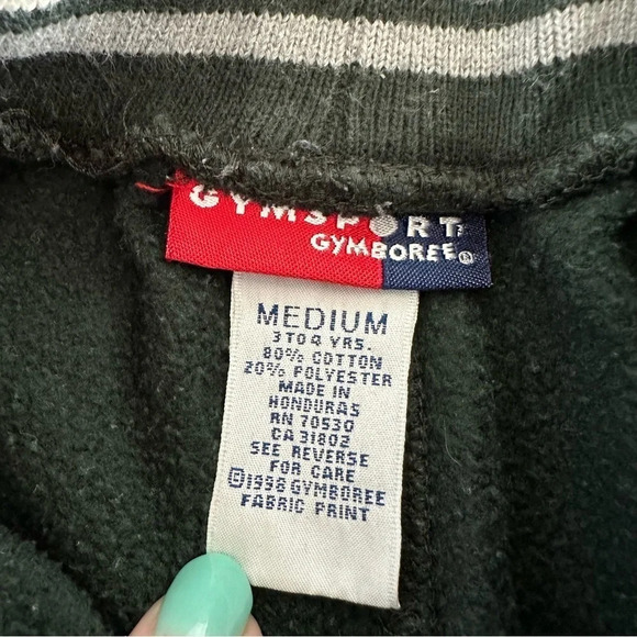 Vintage 1998 Gymsport Gymboree Boys Medium 3-4 Years Green Joggers Sweatpants - Picture 3 of 4